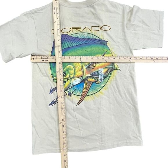 Y2K Dorado Fishing themed T-shirt size medium anvil brand shirt - Picture 2 of 5
